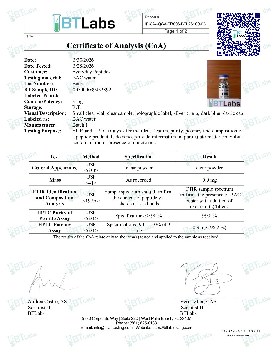 Bacteriostatic Water - Image 2